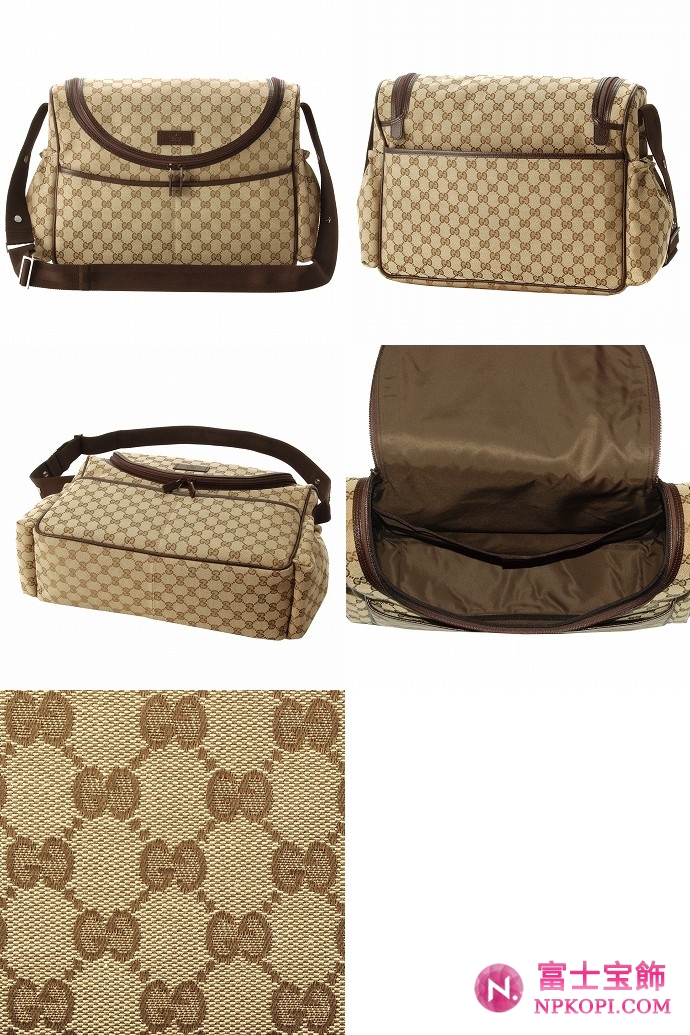 GUCCI/グッチ GUCCI BABY定番キャンバスGG柄ショルダーマザーズバッグ 123326 FTASR 8588 